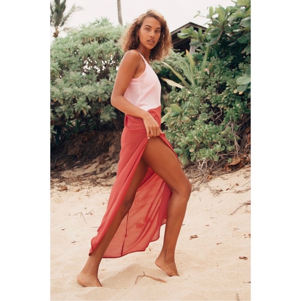 Pink and Red Beach Cover-Up